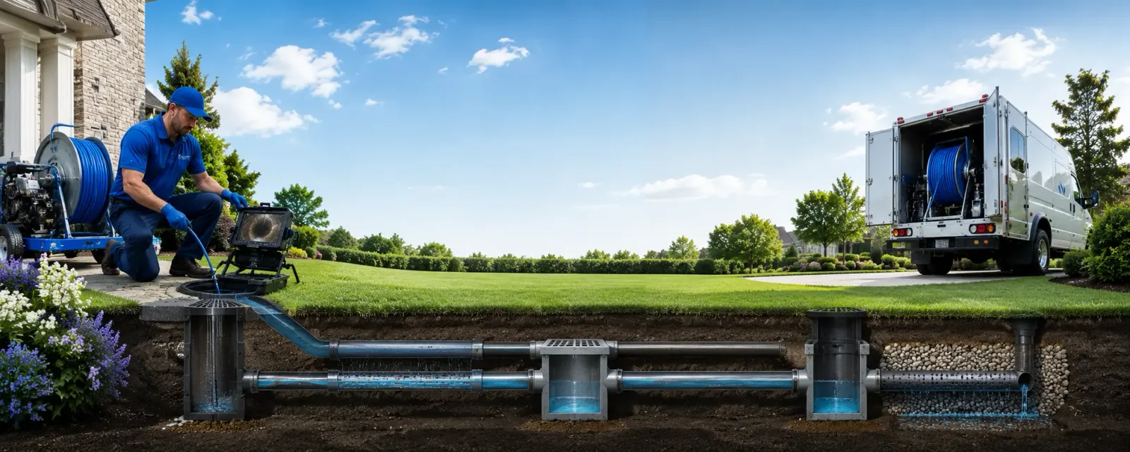 Outdoor drain cleaning information for Eckerty, IN